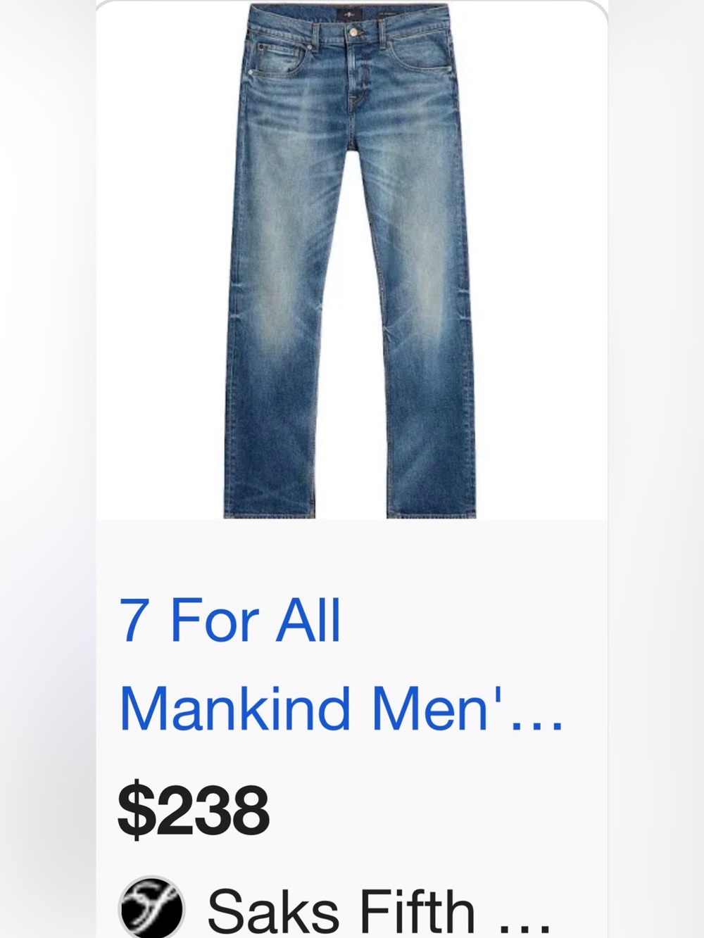 7 For All Mankind Dark Blue Flare Jeans
